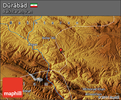 Physical Map of Dūrābād
