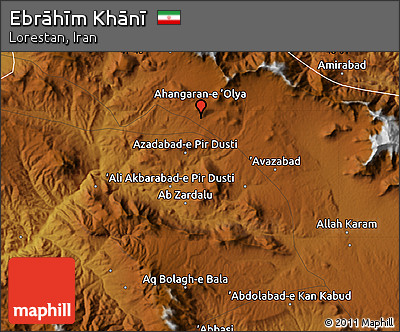 Physical Map of Ebrāhīm Khānī