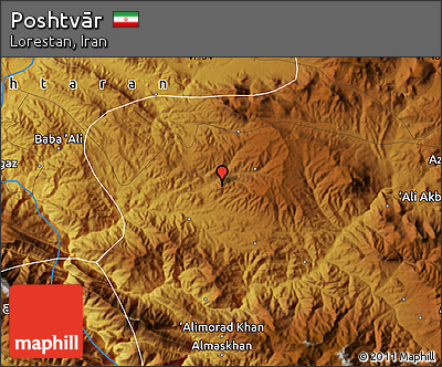 Physical Map of Poshtvār