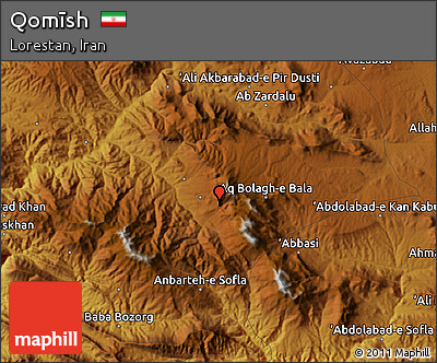 Physical Map of Qomīsh