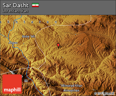 Physical Map of Sar Dasht