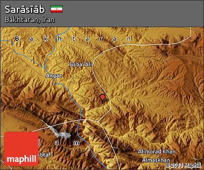 Physical Map of Sarāsīāb