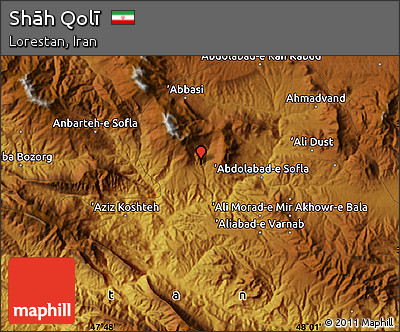 Physical Map of Shāh Qolī