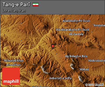 Physical Map of Tang-e Parī
