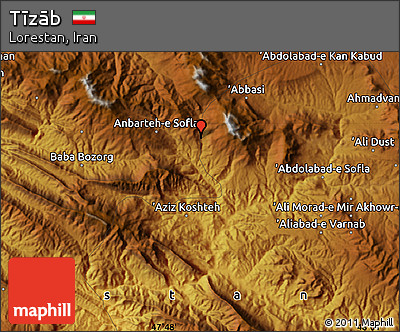Physical Map of Tīzāb