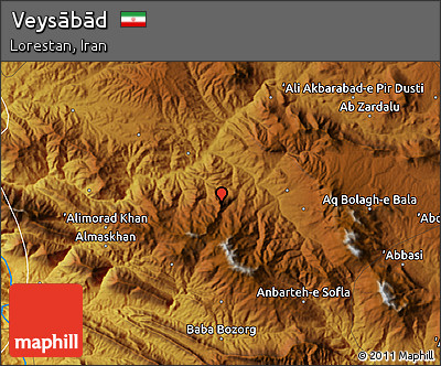 Physical Map of Veysābād