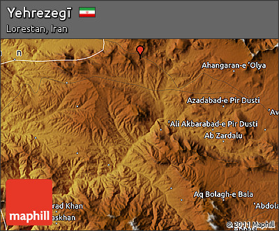 Physical Map of Yehrezegī