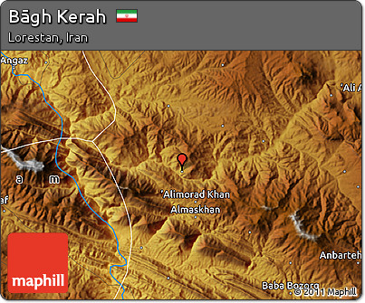 Physical Map of Bāgh Kerah