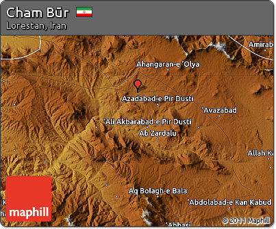 Physical Map of Cham Būr