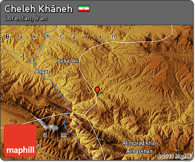 Physical Map of Cheleh Khāneh