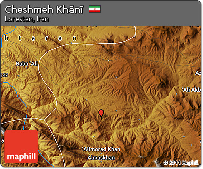 Physical Map of Cheshmeh Khānī