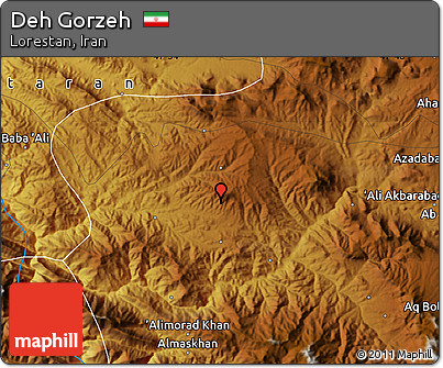 Physical Map of Deh Gorzeh
