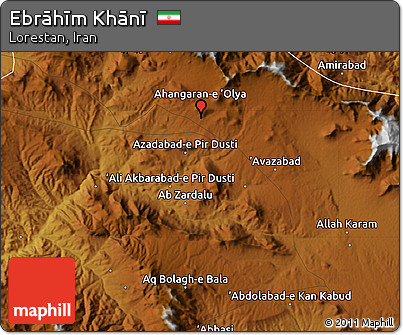 Physical Map of Ebrāhīm Khānī