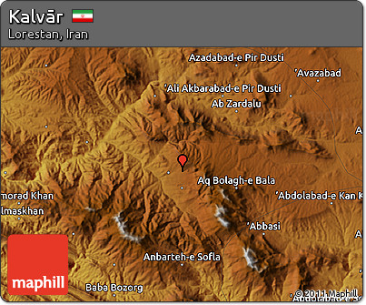 Physical Map of Kalvār