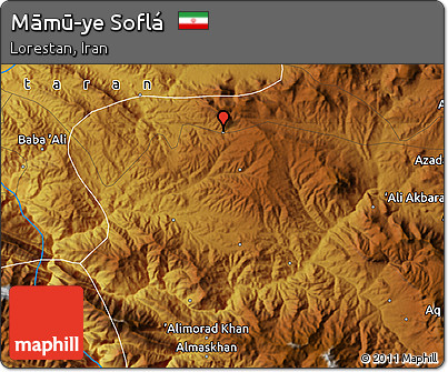 Physical Map of Māmū-ye Soflá