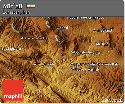 Physical Map of Mīr`alī