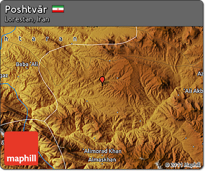 Physical Map of Poshtvār