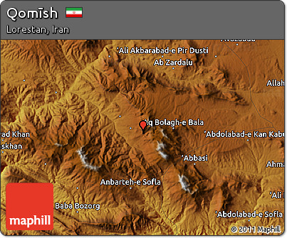 Physical Map of Qomīsh