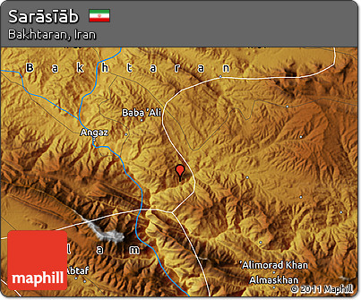 Physical Map of Sarāsīāb