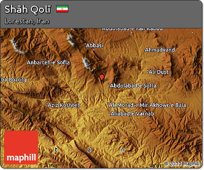 Physical Map of Shāh Qolī