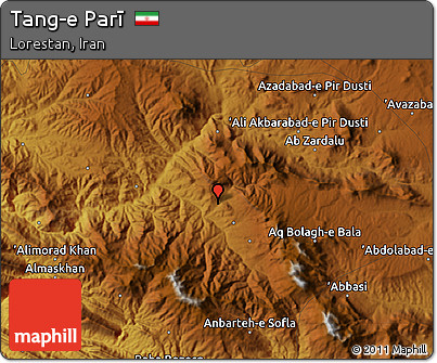 Physical Map of Tang-e Parī