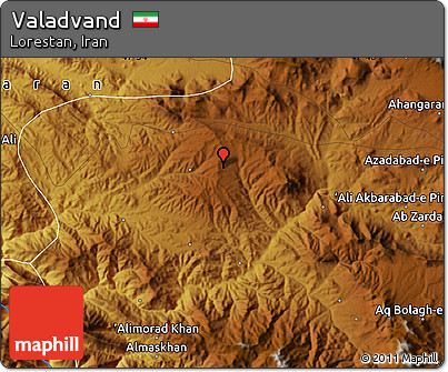 Physical Map of Valadvand
