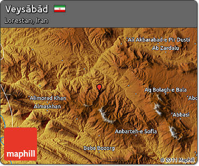 Physical Map of Veysābād