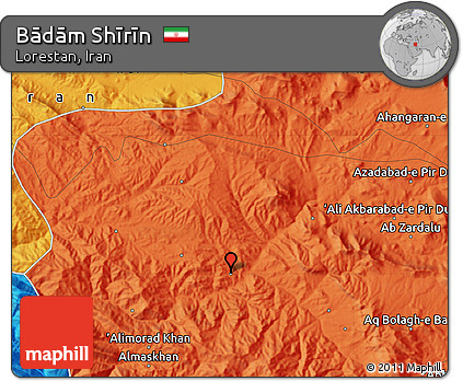 Political Map of Bādām Shīrīn