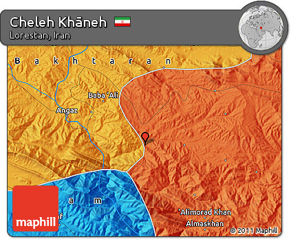 Political Map of Cheleh Khāneh
