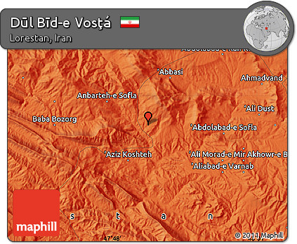 Political Map of Dūl Bīd-e Vosţá