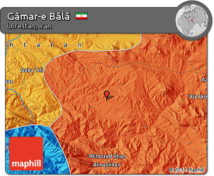 Political Map of Gāmar-e Bālā