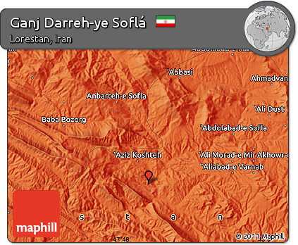 Political Map of Ganj Darreh-ye Soflá
