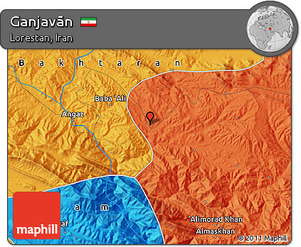 Political Map of Ganjavān