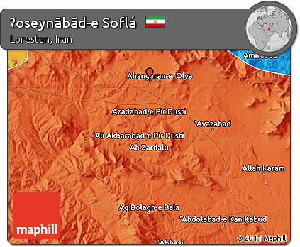 Political Map of Ḩoseynābād-e Soflá