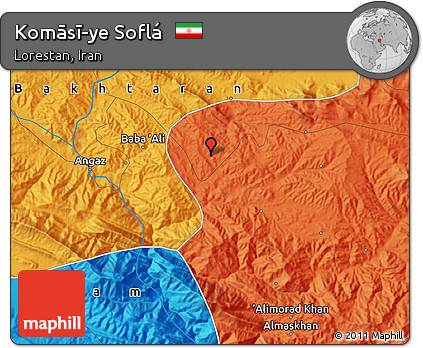 Political Map of Komāsī-ye Soflá