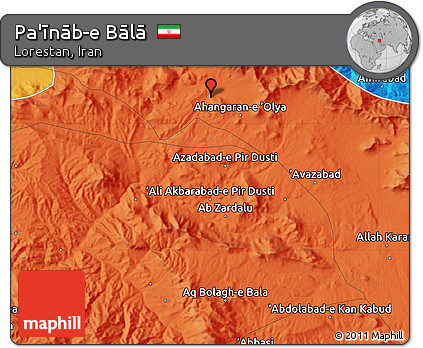Political Map of Pa'īnāb-e Bālā
