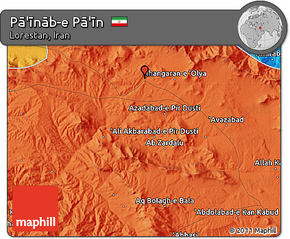 Political Map of Pā'īnāb-e Pā'īn