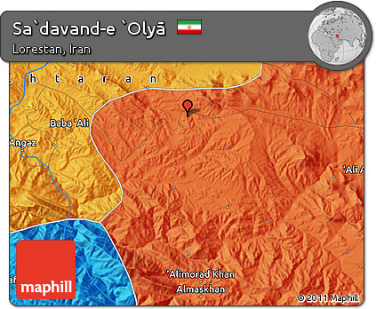 Political Map of Sa`davand-e `Olyā