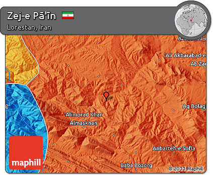 Political Map of Zej-e Pā'īn