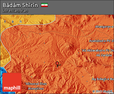 Political Map of Bādām Shīrīn
