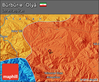 Political Map of Būrbūr-e `Olyā