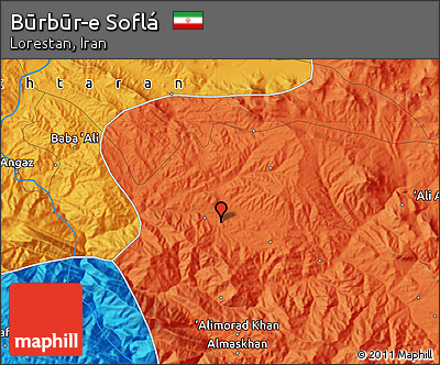 Political Map of Būrbūr-e Soflá