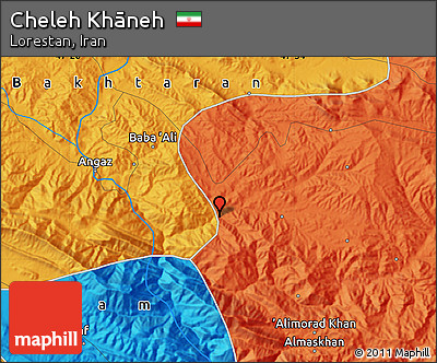 Political Map of Cheleh Khāneh