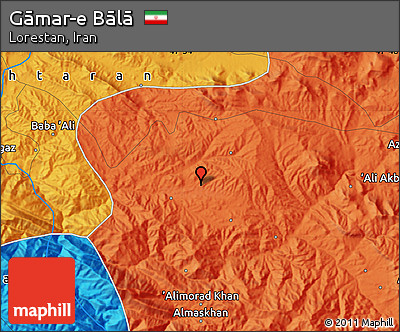 Political Map of Gāmar-e Bālā