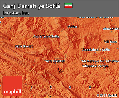 Political Map of Ganj Darreh-ye Soflá