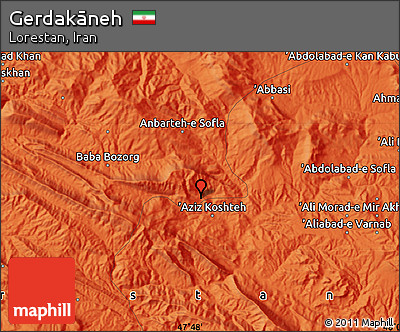 Political Map of Gerdakāneh