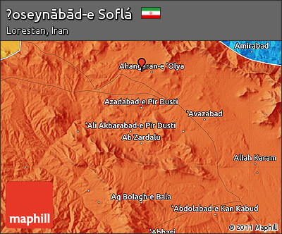 Political Map of Ḩoseynābād-e Soflá