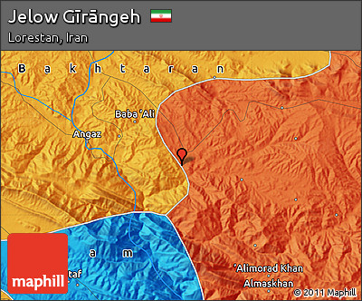 Political Map of Jelow Gīrāngeh