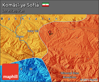 Political Map of Komāsī-ye Soflá