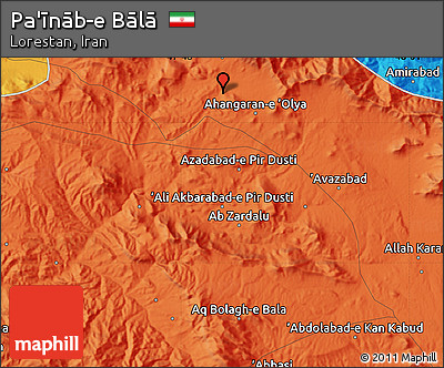 Political Map of Pa'īnāb-e Bālā